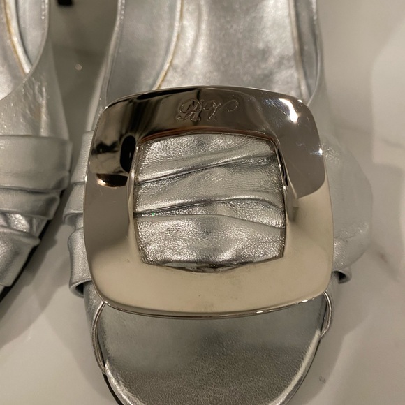 Roger Vivier Silver Buckle Heels - Picture 3 of 15